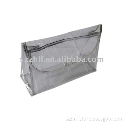 round PVC cosmetic bag with zipper